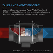 Load image into Gallery viewer, AC Infinity CLOUDLINE T4, QUIET INLINE DUCT FAN SYSTEM WITH TEMPERATURE AND HUMIDITY CONTROLLER, 4-INCH
