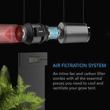 Load image into Gallery viewer, AC Infinity AIR FILTRATION KIT PRO 6&quot;, INLINE FAN WITH SMART CONTROLLER, CARBON FILTER &amp; DUCTING COMBO
