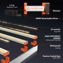 Afbeelding in Gallery-weergave laden, Spider Farmer G4500 430W 2,8µmol/J Led Grow Light
