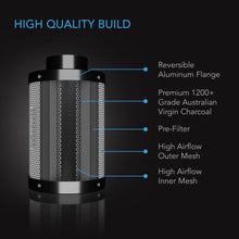 Load image into Gallery viewer, AC Infinity AIR FILTRATION KIT PRO 6&quot;, INLINE FAN WITH SMART CONTROLLER, CARBON FILTER &amp; DUCTING COMBO
