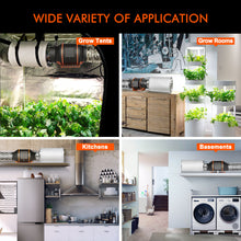 Afbeelding in Gallery-weergave laden, Spider Farmer ventilation kit, ractor, in line, duct fan, 4 inch, smart screen, carbon filter, hosing, clamp, energy efficient, well build, EC motor, mininaal geluid, minimal noise, fc certificate, ABS housing, lightweight, ABS blades, best air flow, odor control, 40 watt, 28 db, 2800RPM, temp sensor, humudity sensor, plug-play, quiet operation, comfortable environment, kitchen, basement, home apliances
