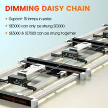 Afbeelding in Gallery-weergave laden, Spider Farmer SE 3000, SE series, Meanwell driver, dimmer, samsung LED, flexiebel, grow light, gloeilicht, kweeklamp, ce certificaat, Osram, ppe 2.75 mol, samsung horticulture LED, high PPFD, wit licht, full spectrum, 300watt, daisy chain, energy saving, SE5000, yoyo, kwaliteit, hydroponic, grow tent, greenhouse
